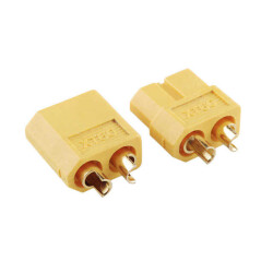 XT60 CONNECTORS MALE/FEMALE PAIR - 1