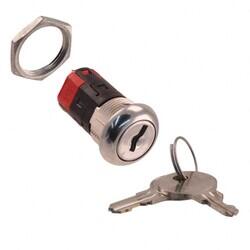 Keylock Switch 2 Position SPDT 4A (AC/DC) 125 VAC 28 VDC Panel Mount - C&K