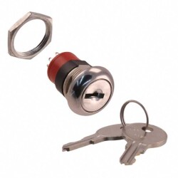 Keylock Switch 2 Position SPDT 4A (AC/DC) 125 VAC 28 VDC Panel Mount - C&K