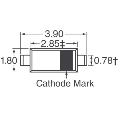 Zener Diode 3.6 V 500 mW ±5% Surface Mount SOD-123 - 2