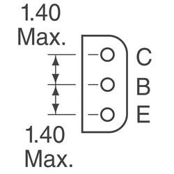 Bipolar (BJT) Transistor NPN 60V 2A 175MHz 1W Through Hole E-Line (TO-92 compatible) - Diodes Incorporated (1)